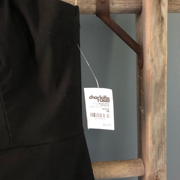 NWT Charlotte Russe Bodycon Little Black Dress - Picture 3 of 5